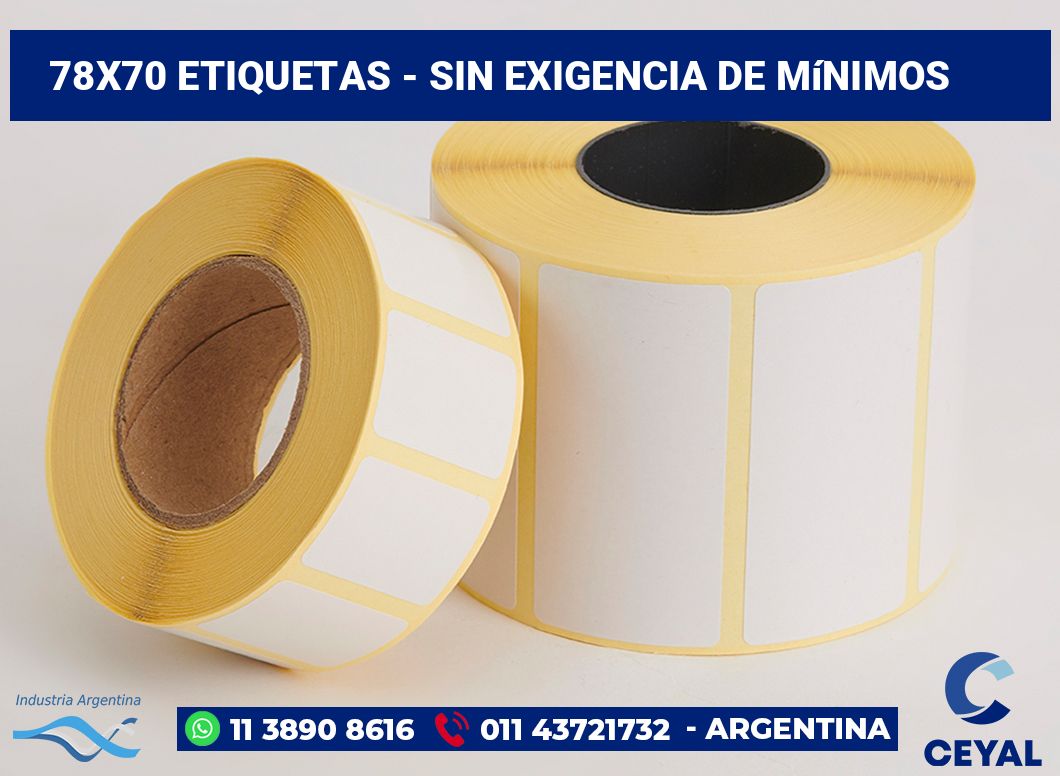 78×70 Etiquetas