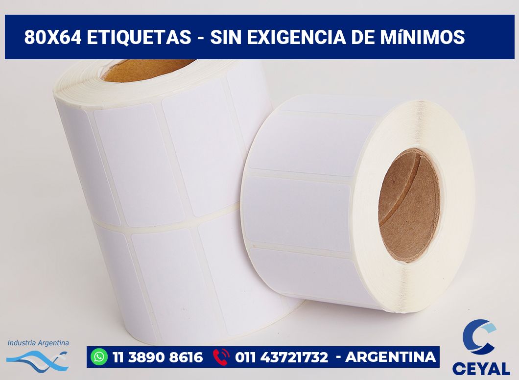 80×64 Etiquetas