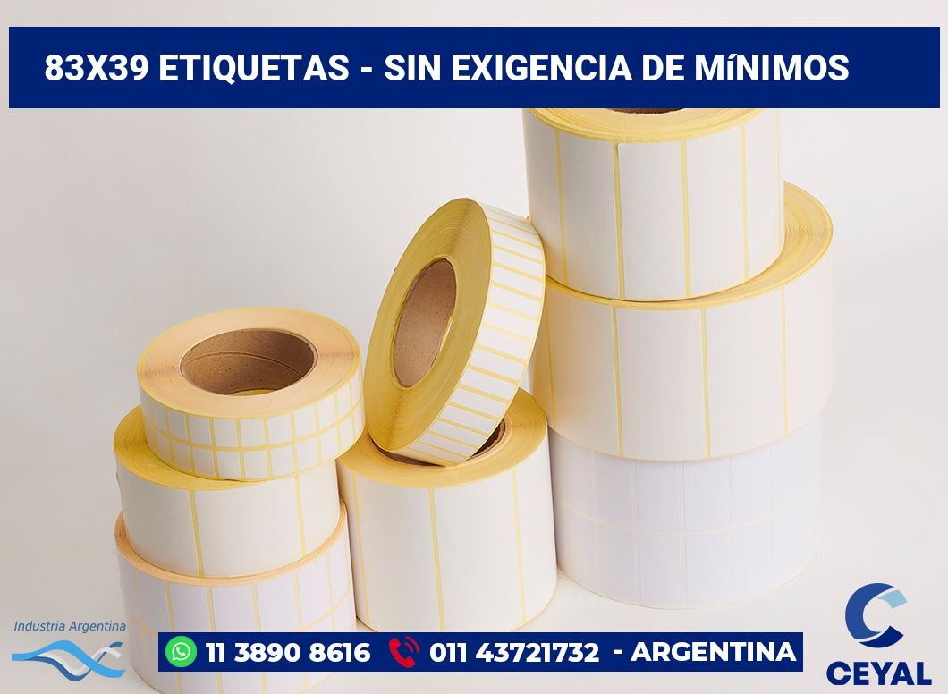 83×39 Etiquetas