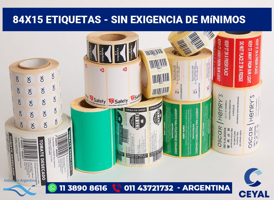 84×15 Etiquetas