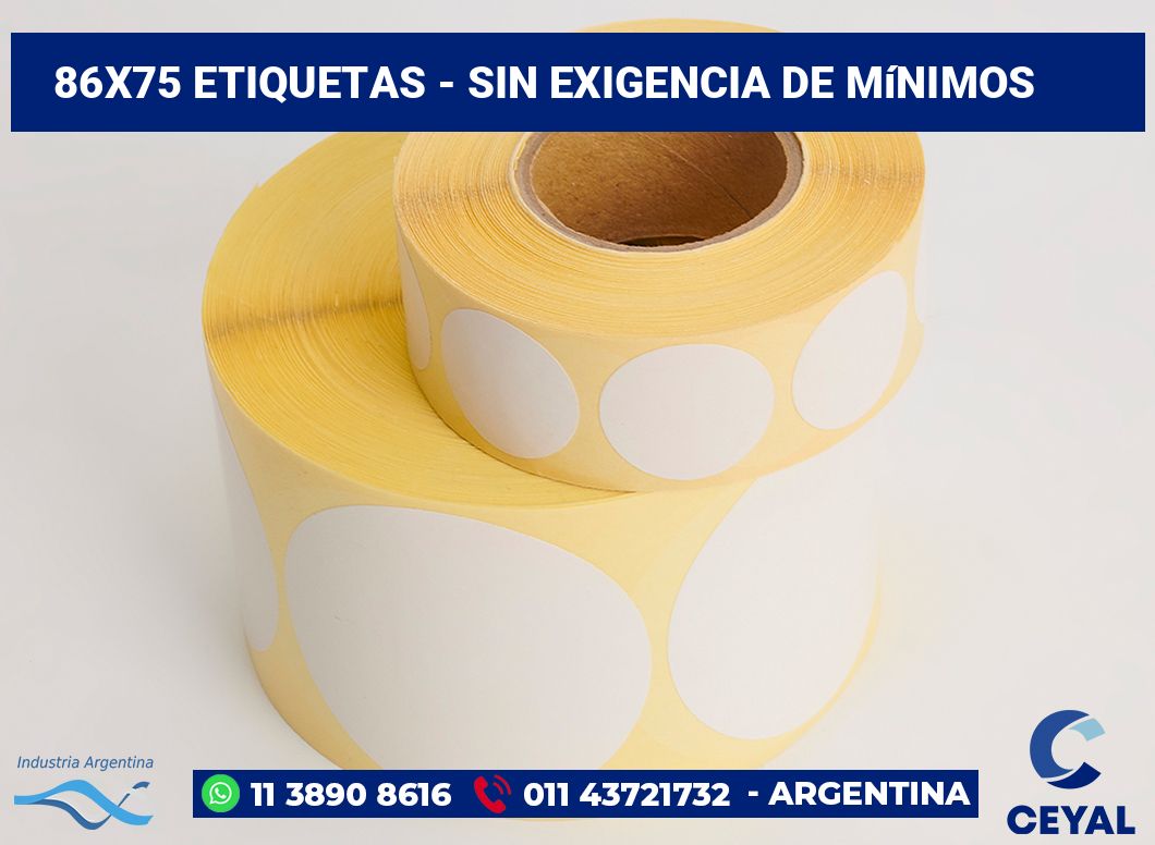 86×75 Etiquetas