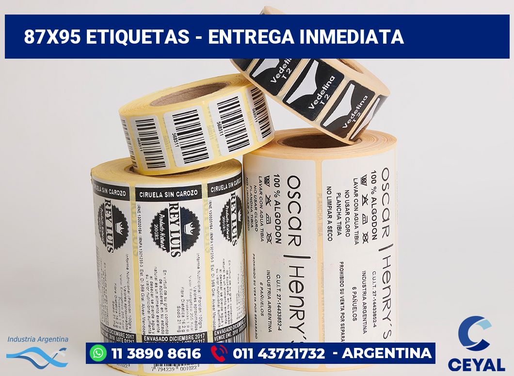 87×95 Etiquetas