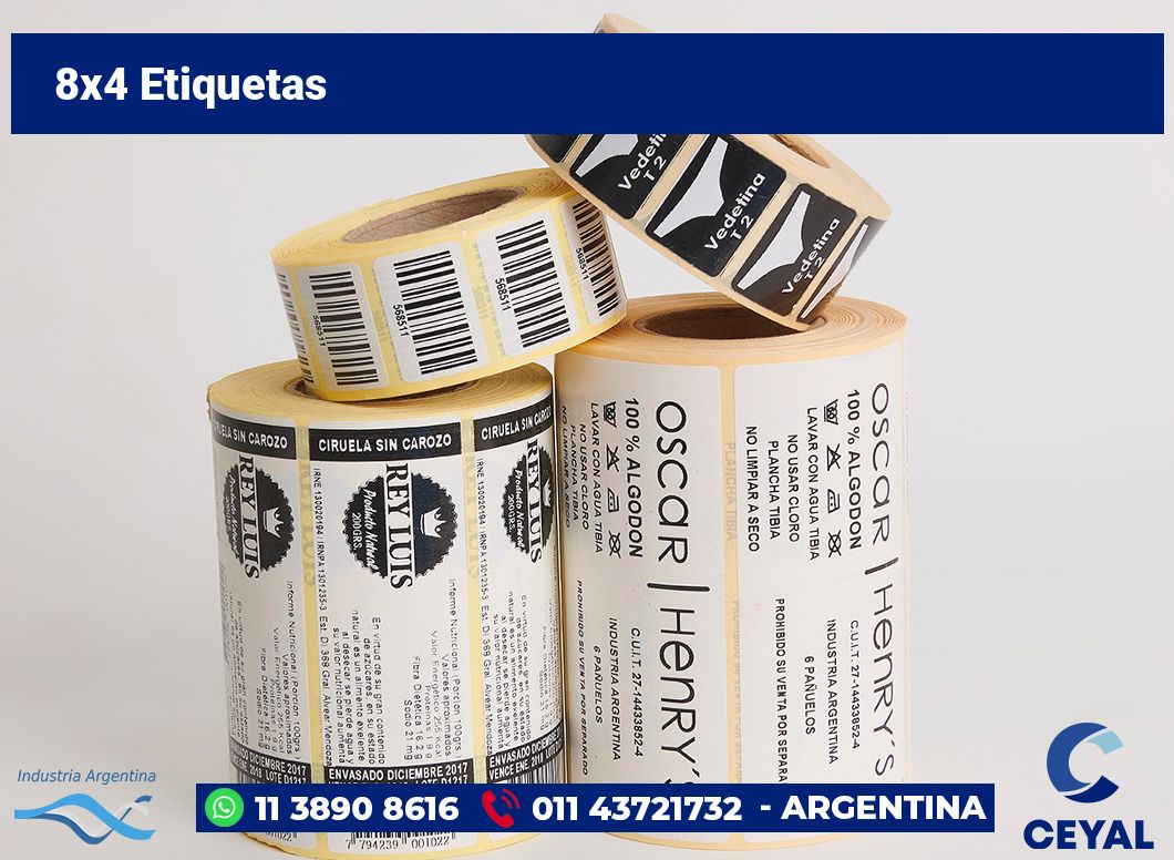 8×4 Etiquetas