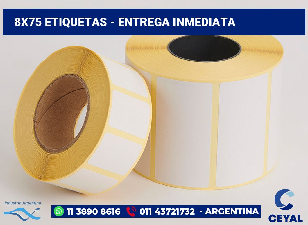 8×75 Etiquetas