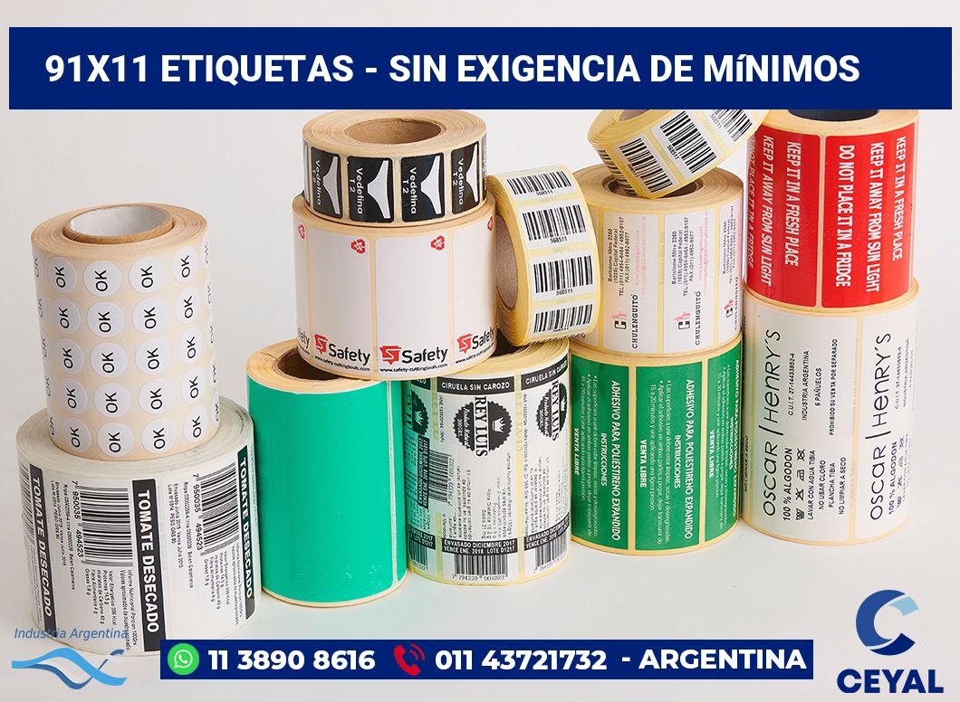 91x11 Etiquetas