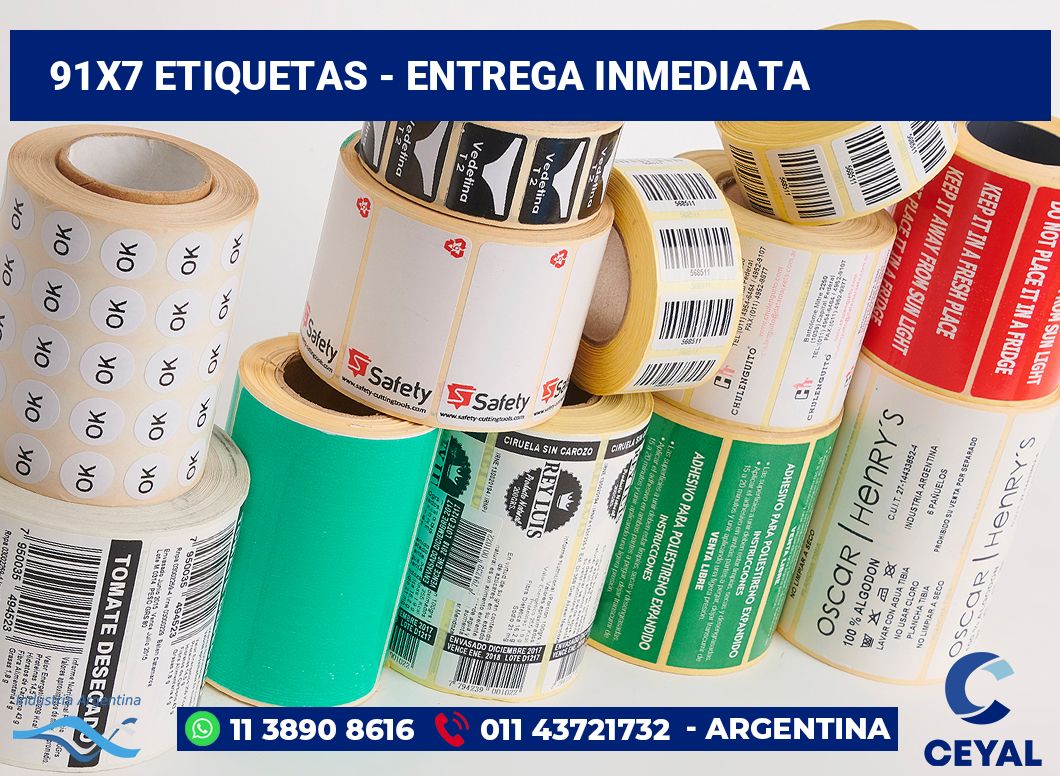 91x7 Etiquetas