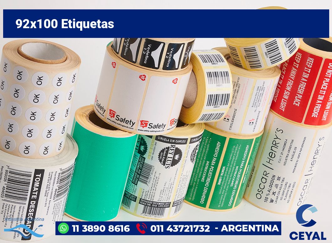 92x100 Etiquetas