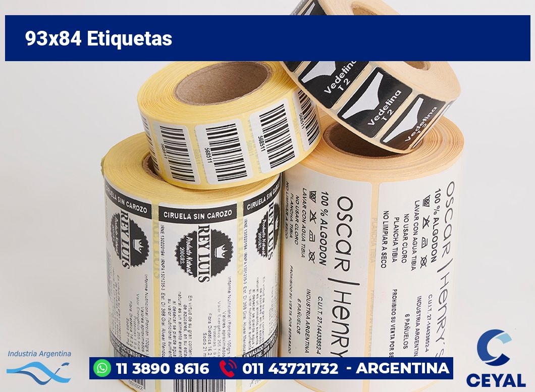 93×84 Etiquetas