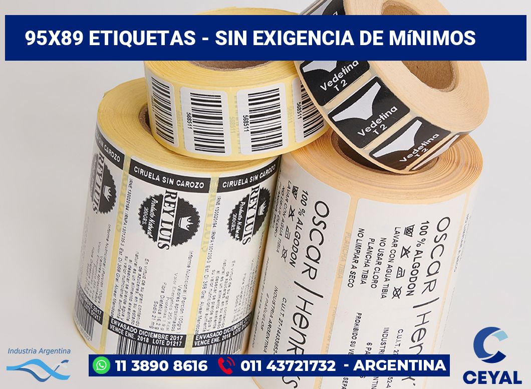 95x89 Etiquetas