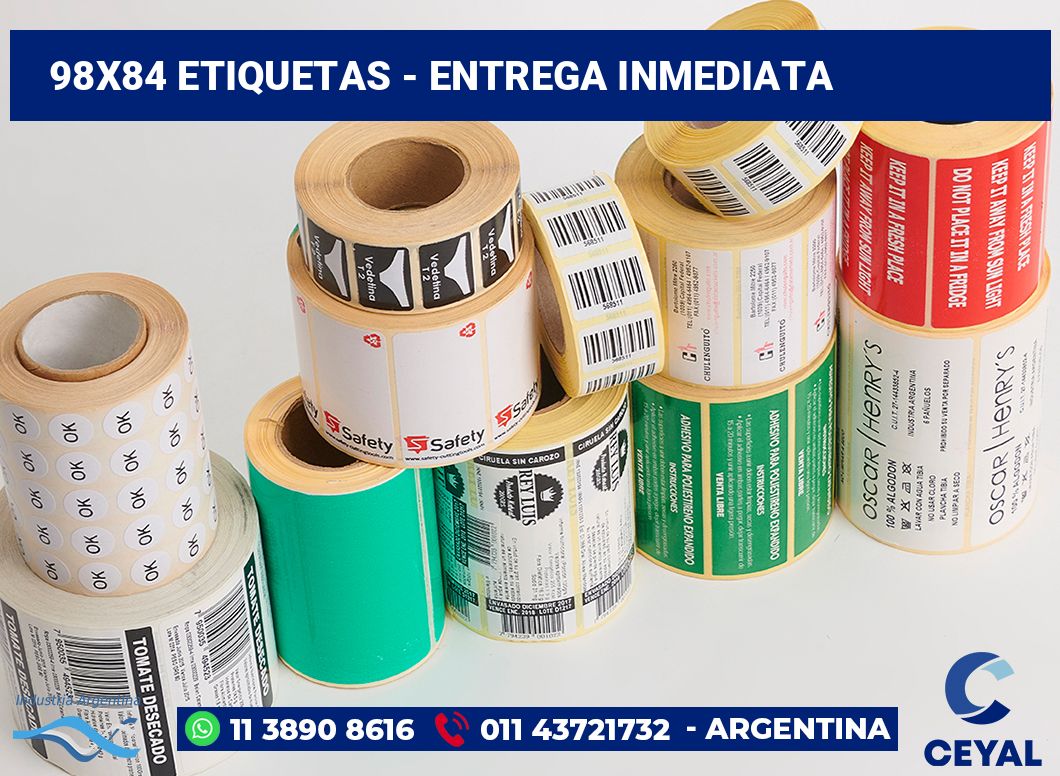 98x84 Etiquetas