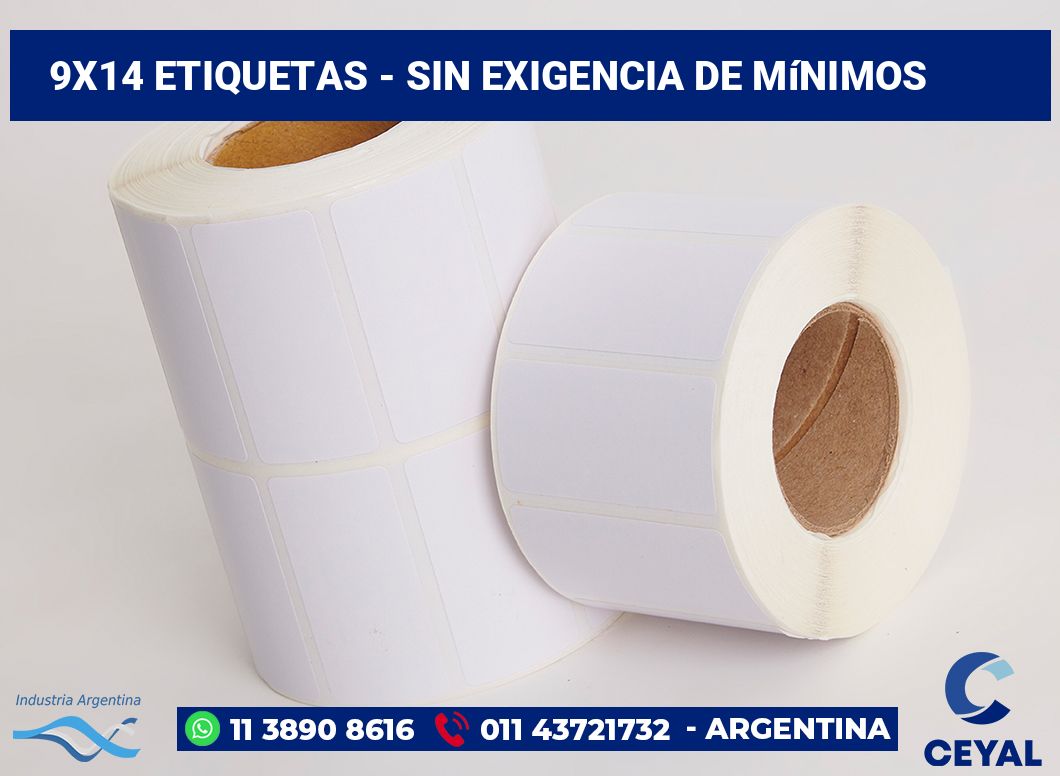 9×14 Etiquetas