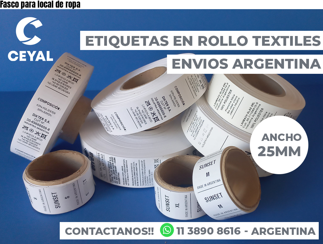 Fasco para local de ropa