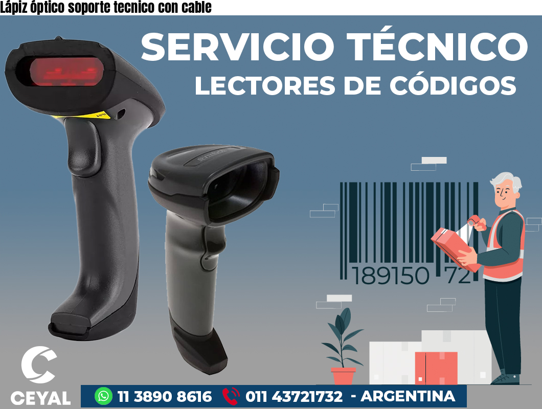 Lápiz óptico soporte tecnico con cable