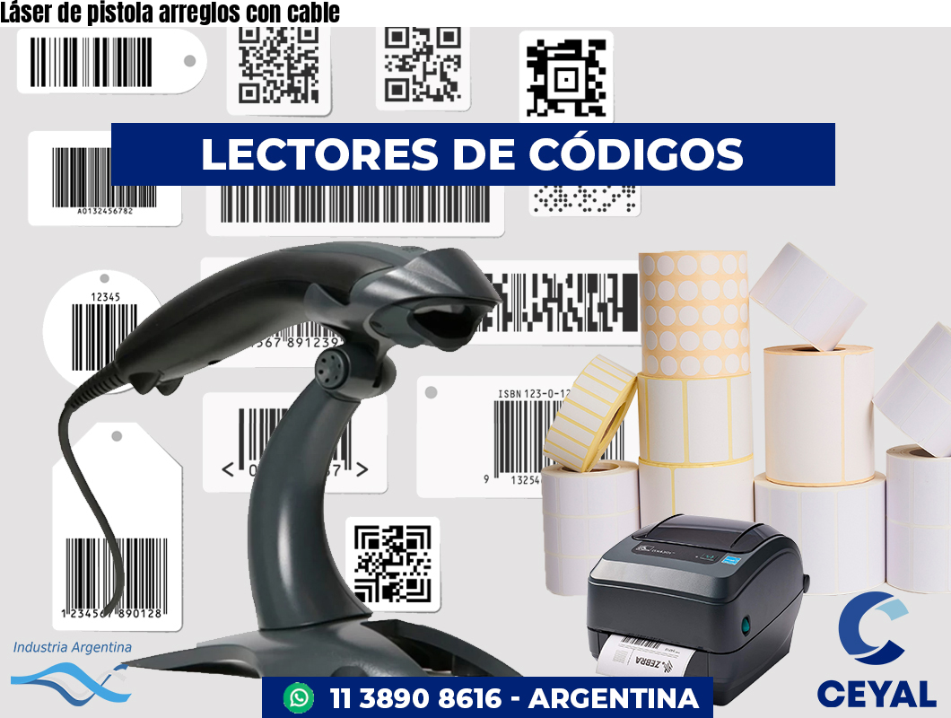 Láser de pistola arreglos con cable