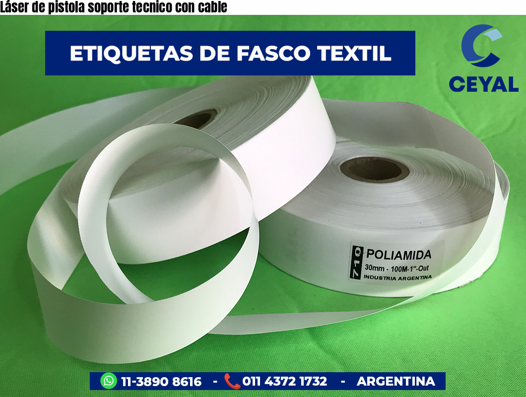 Láser de pistola soporte tecnico con cable