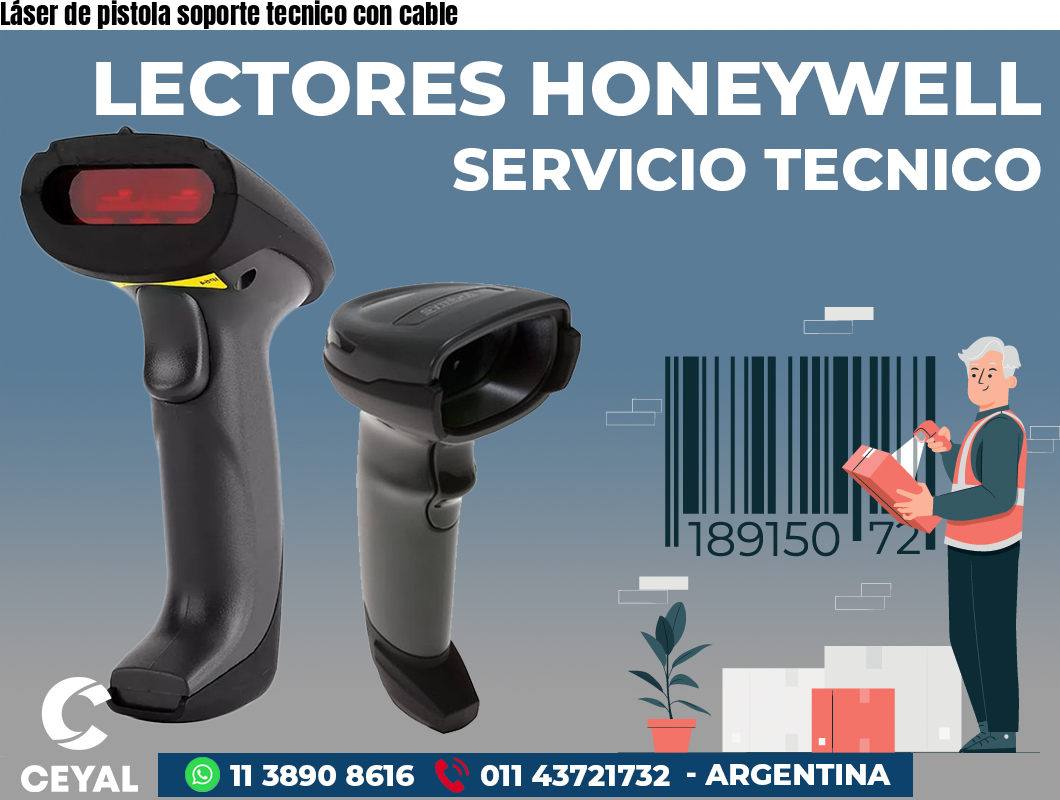 Láser de pistola soporte tecnico con cable