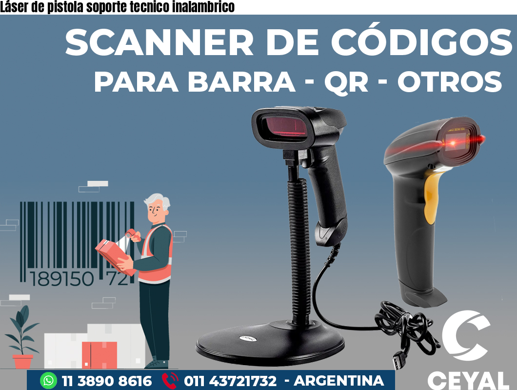 Láser de pistola soporte tecnico inalambrico