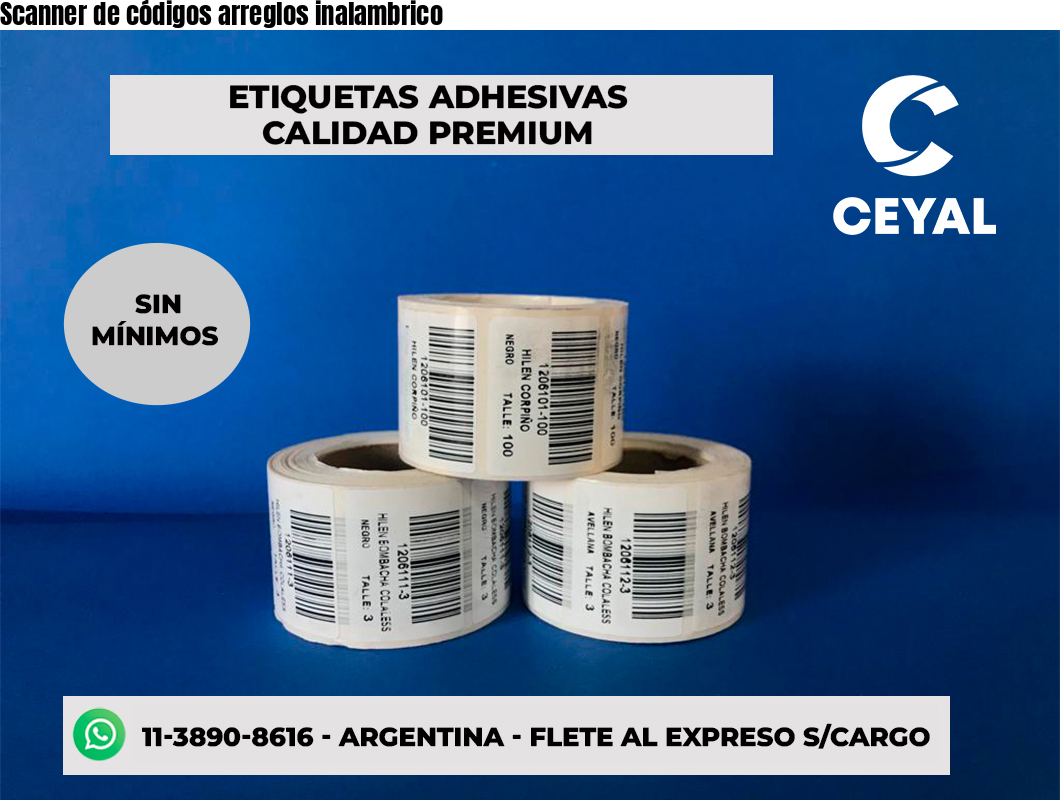 Scanner de códigos arreglos inalambrico