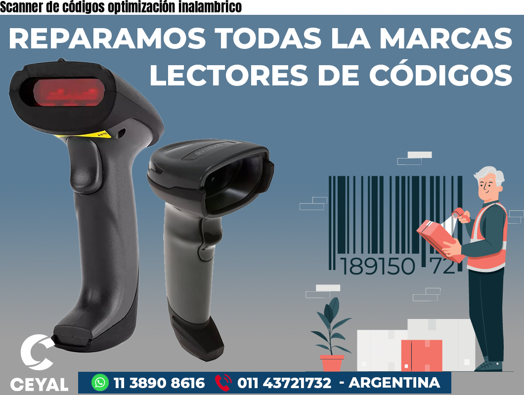 Scanner de códigos optimización inalambrico
