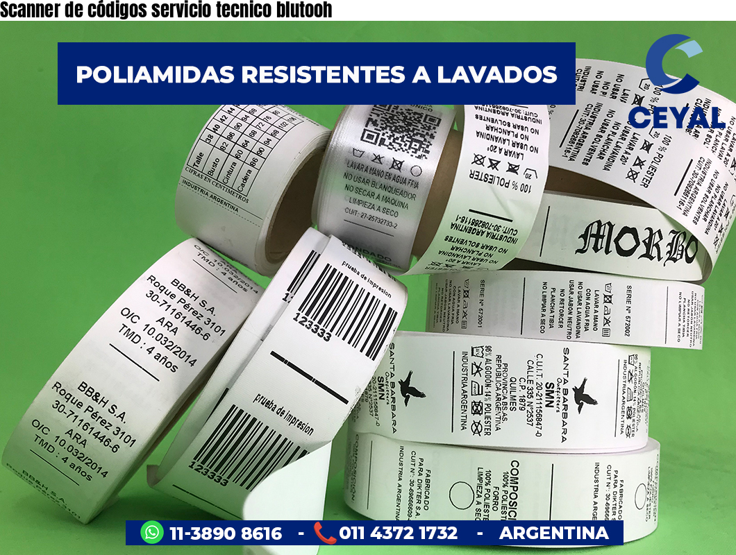 Scanner de códigos servicio tecnico blutooh