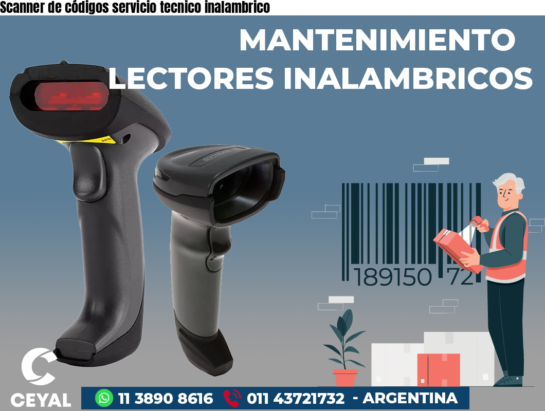 Scanner de códigos servicio tecnico inalambrico
