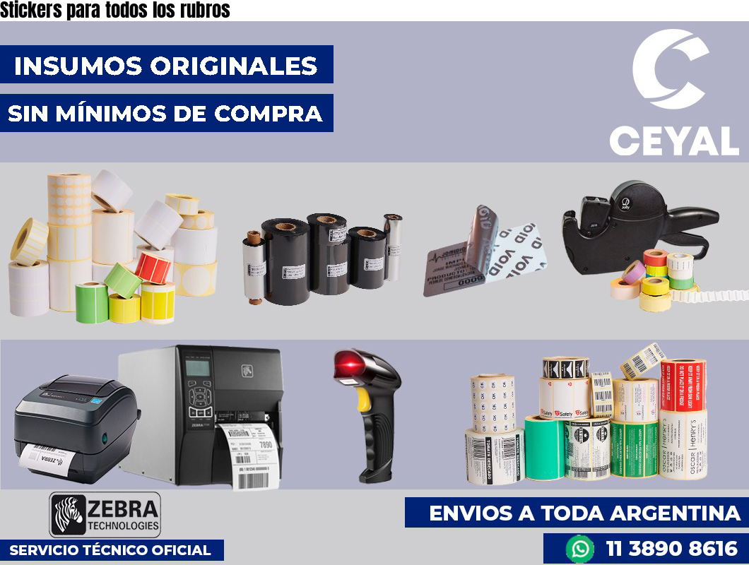 Stickers para todos los rubros