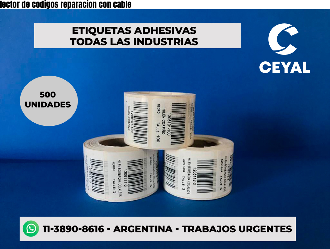 lector de codigos reparacion con cable