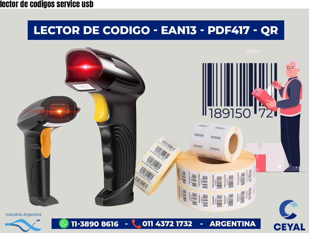 lector de codigos service usb