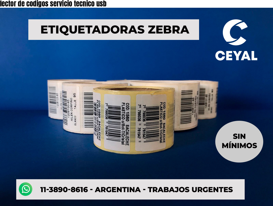 lector de codigos servicio tecnico usb