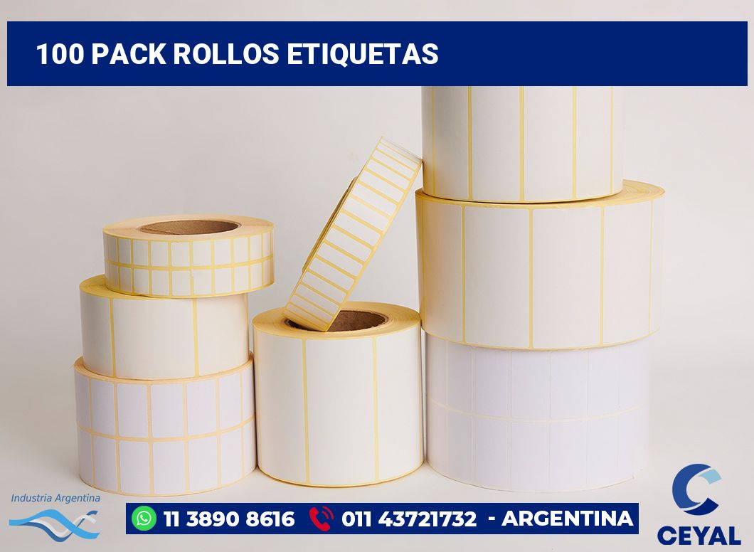 100 Pack rollos etiquetas