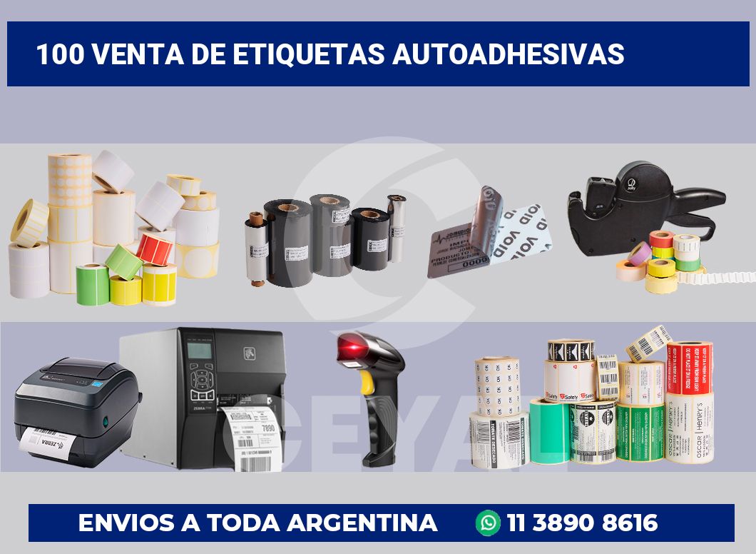 100 Venta de etiquetas autoadhesivas