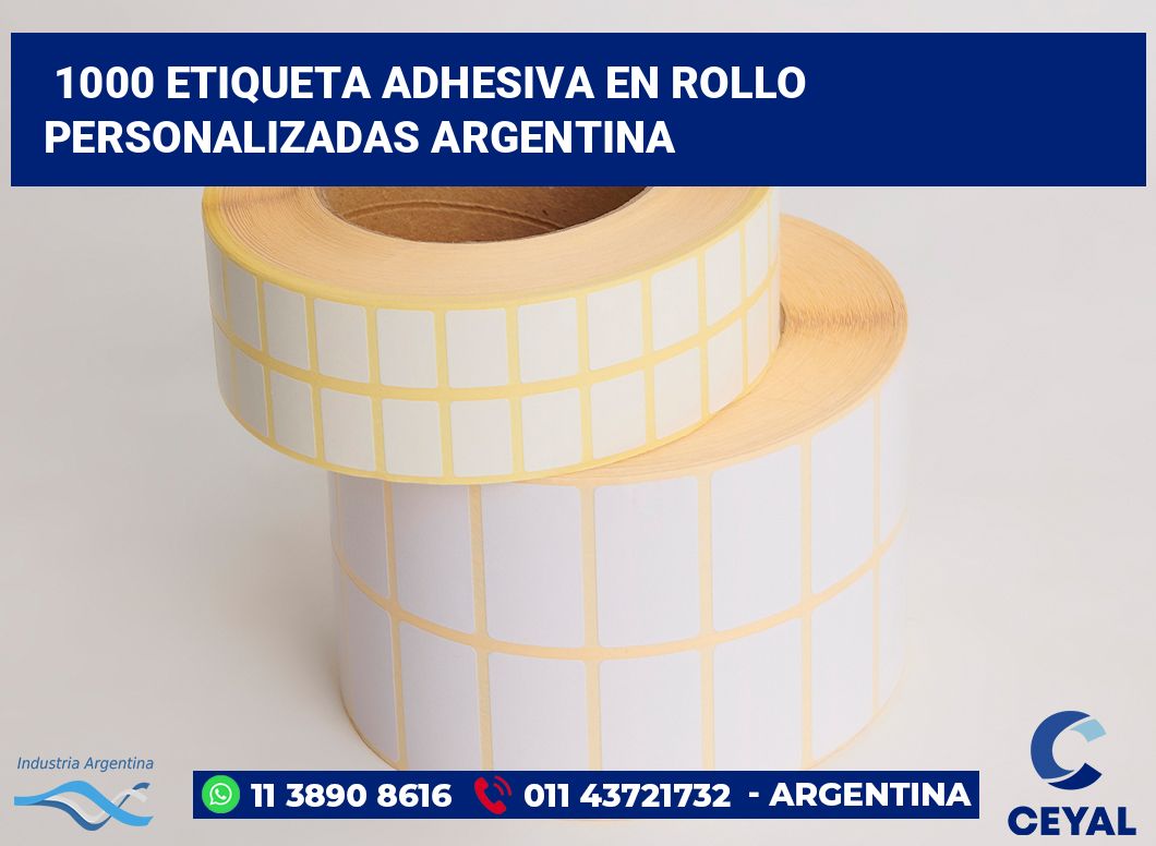 1000 Etiqueta adhesiva en rollo personalizadas argentina