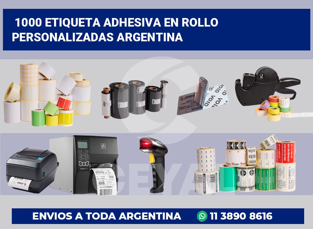 1000 Etiqueta adhesiva en rollo personalizadas argentina