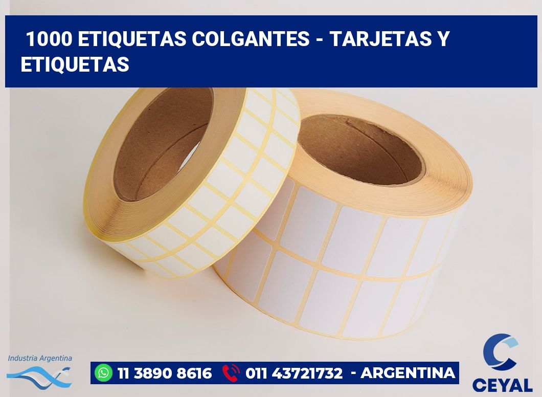 1000 Etiquetas colgantes - tarjetas y etiquetas