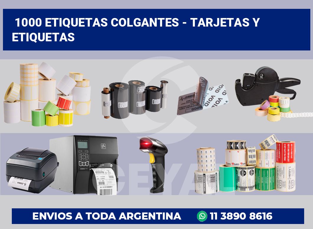 1000 Etiquetas colgantes – tarjetas y etiquetas