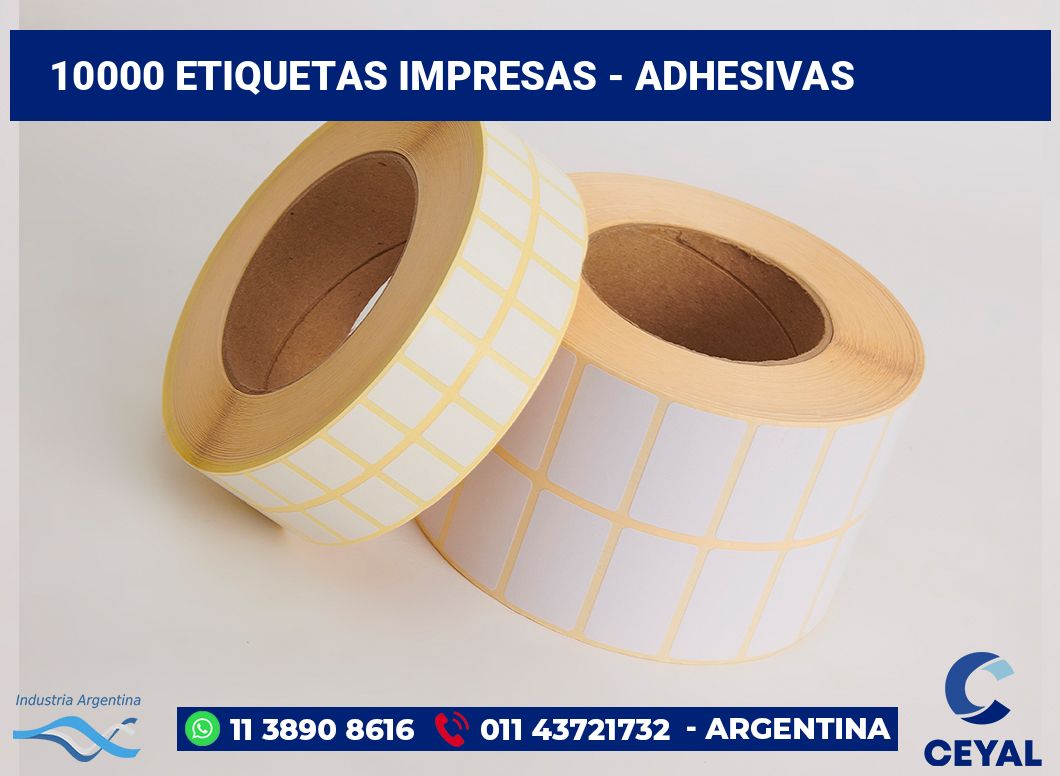 10000 Etiquetas impresas - adhesivas