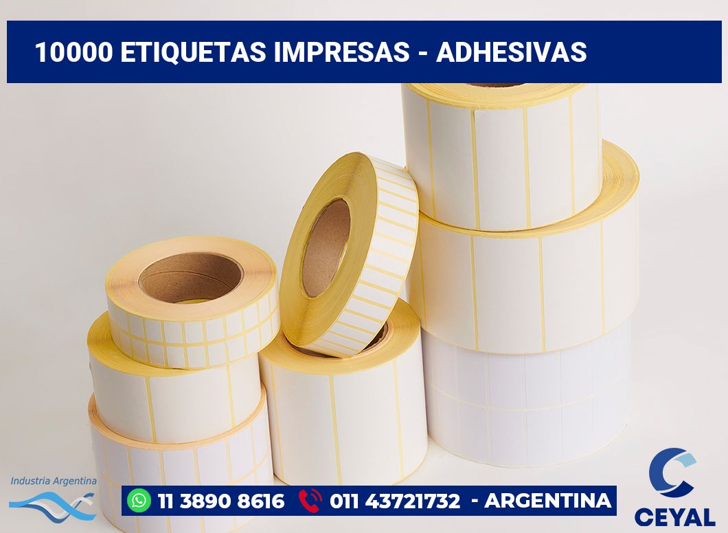 10000 Etiquetas impresas - adhesivas