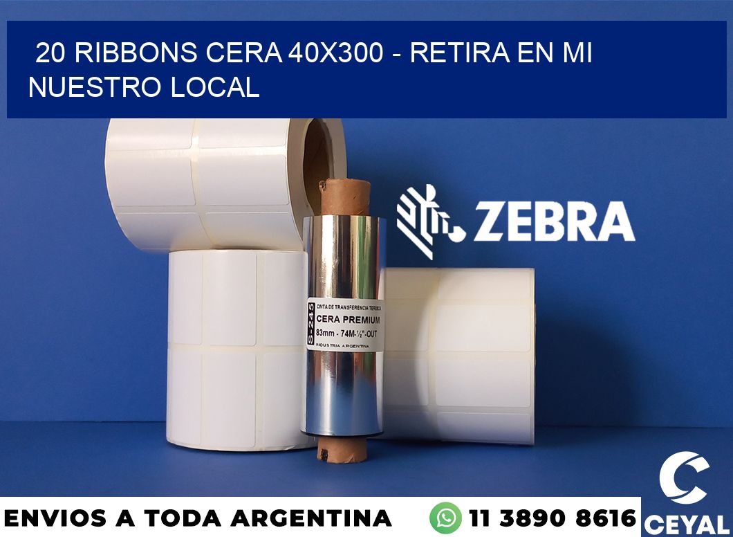 20 Ribbons cera 40x300 - retira en mi nuestro local