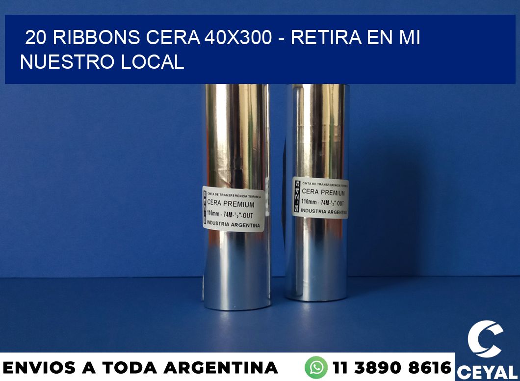 20 Ribbons cera 40×300 – retira en mi nuestro local
