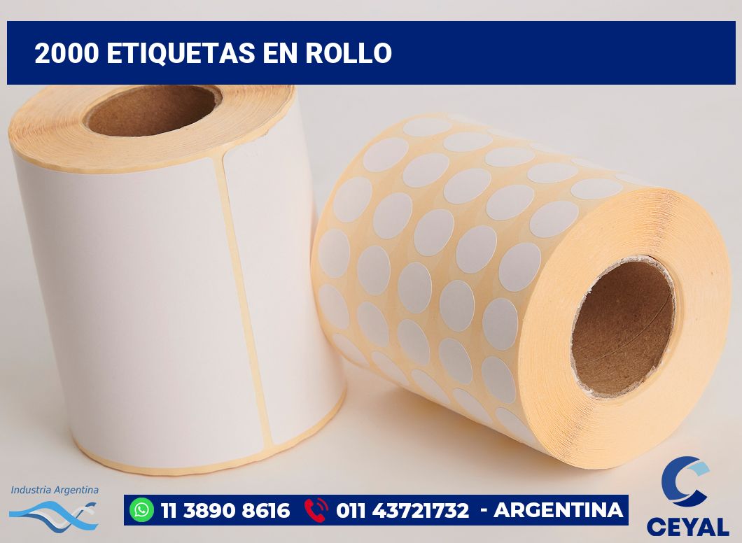 2000 Etiquetas en rollo