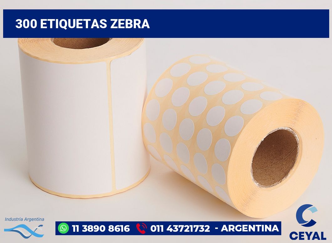 300 Etiquetas zebra