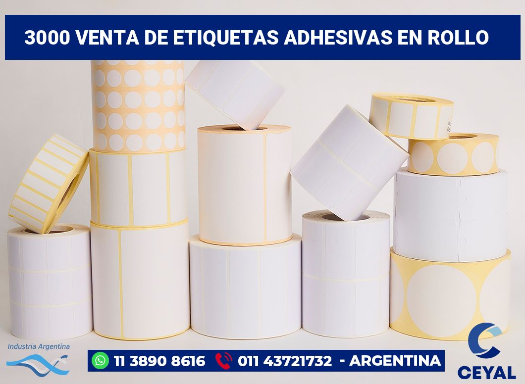 3000 Venta de etiquetas adhesivas en rollo