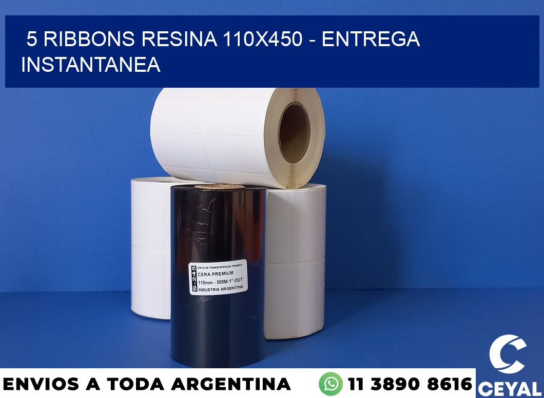 5 Ribbons resina 110×450 – entrega instantanea