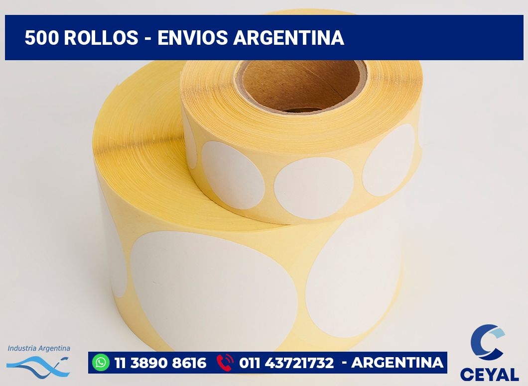 500 Rollos - envios argentina