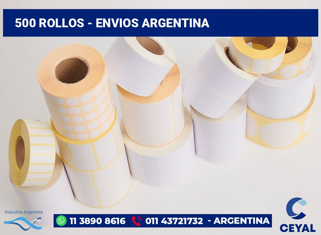 500 Rollos - envios argentina