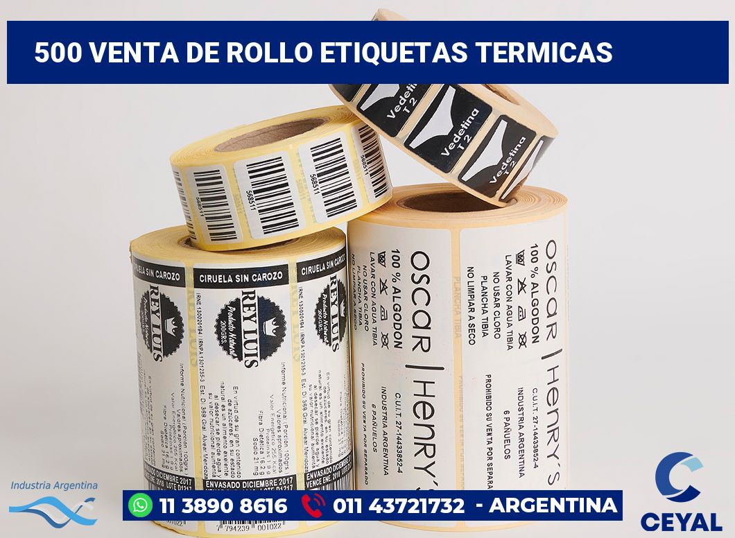 500 Venta de rollo etiquetas termicas