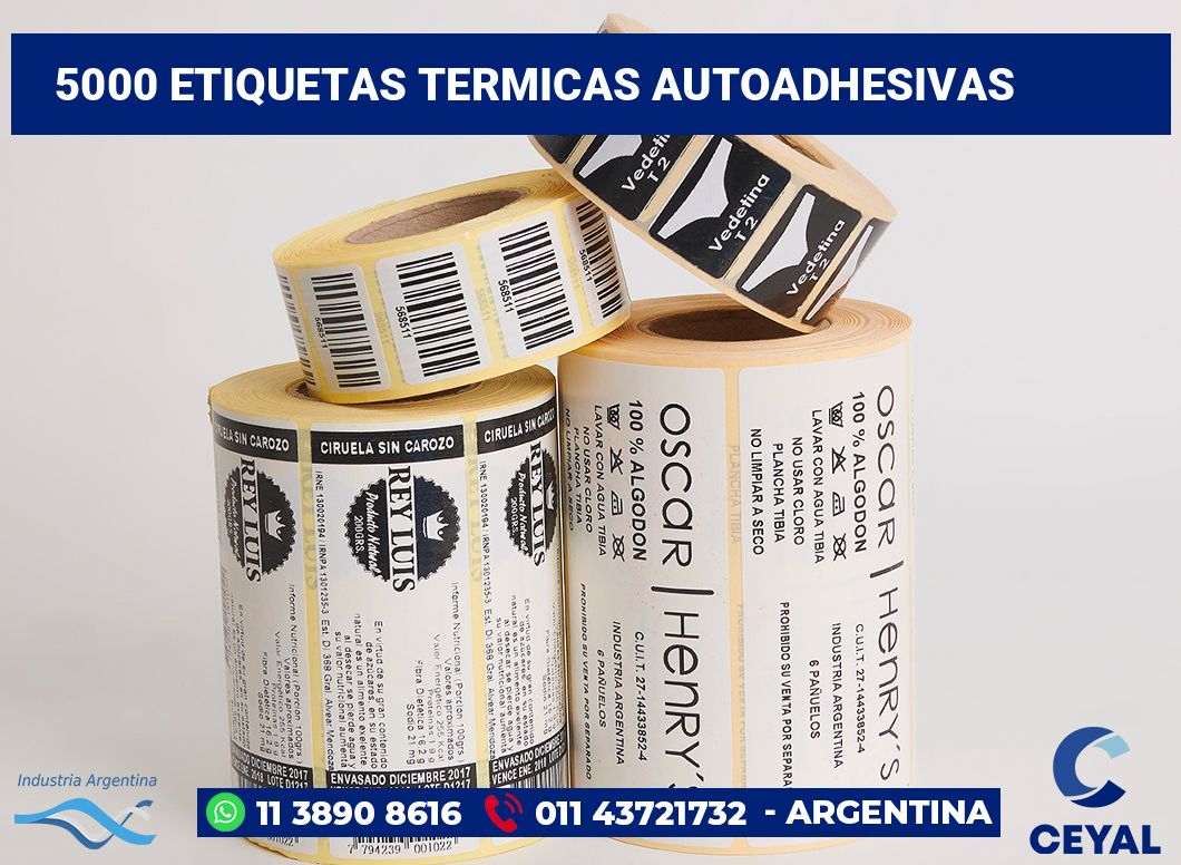 5000 Etiquetas termicas autoadhesivas