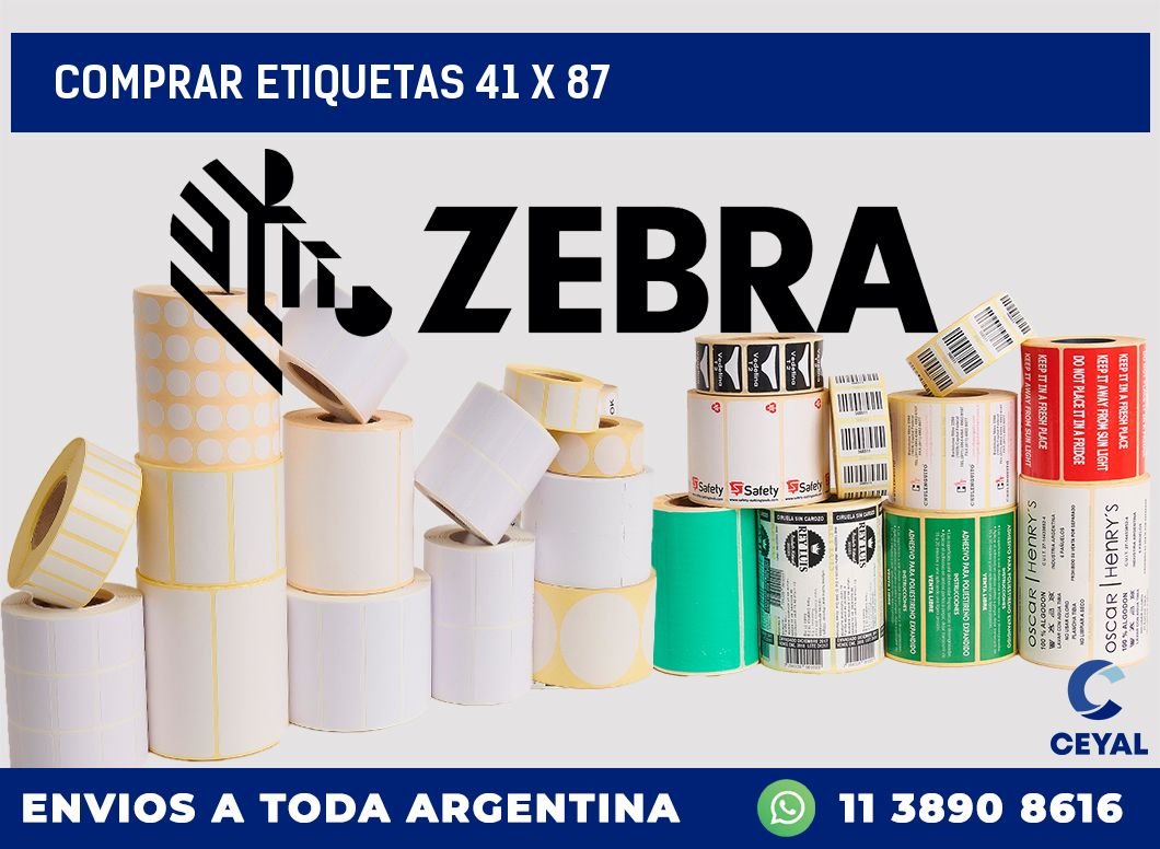Comprar etiquetas 41 x 87