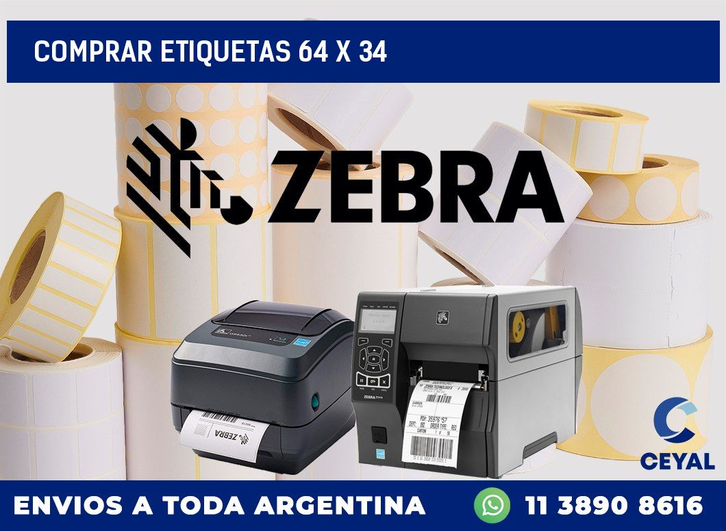 Comprar etiquetas 64 x 34