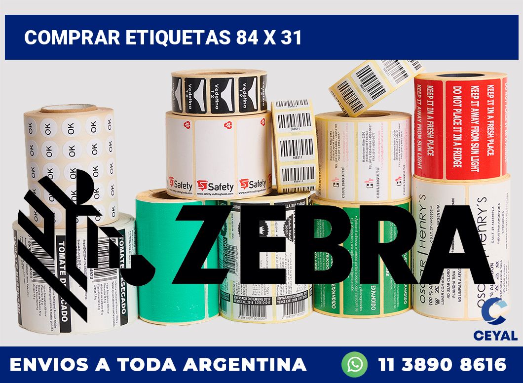 Comprar etiquetas 84 x 31